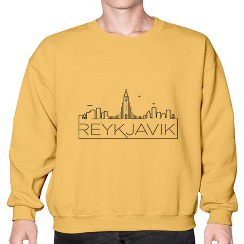 Reykjavik Minimal Skyline 1715# - cities- Sweatshirt - Crew