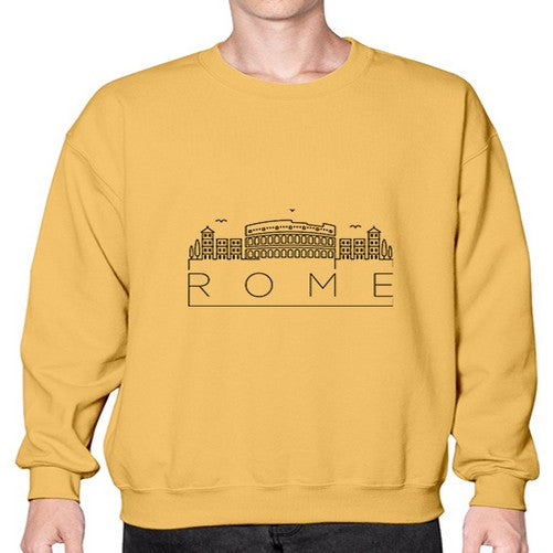 Rome Minimal Skyline 1747# - cities- Sweatshirt - Crew