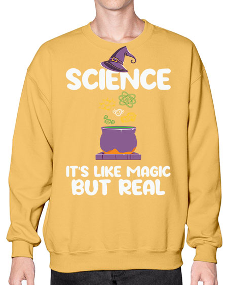 ScienceItsLikeMagicButScientistSkinite Scientist Skinite 48# - general science- Sweatshirt - Crew