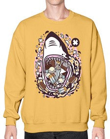 Shark Ice Cream 1523# - ice cream- Sweatshirt - Crew