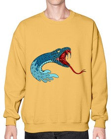 Snake 219# - cartoon animals- Sweatshirt - Crew