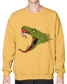 Snake 221# - cartoon animals- Sweatshirt - Crew