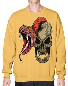 Snake 226# - cartoon animals- Sweatshirt - Crew