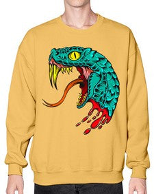 Snake 227# - cartoon animals- Sweatshirt - Crew