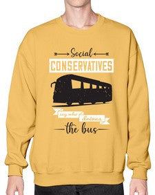 Social conservatives say who drives the bus 5# - bus- Sweatshirt - Crew