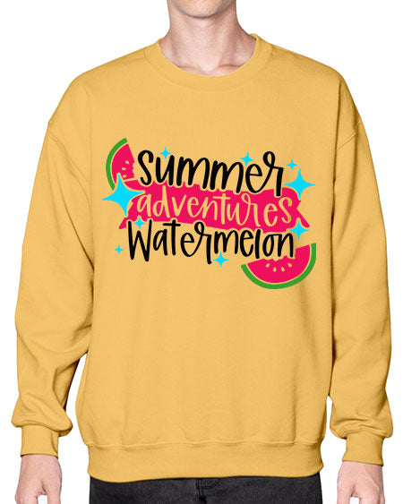 Summer Adventures Watermelon Style 23# - summer- Sweatshirt - Crew