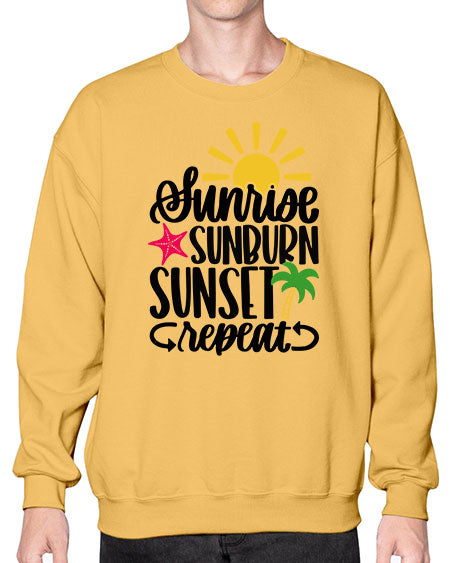 Sunrise Sunburn Sunset Repeat Style 16# - summer- Sweatshirt - Crew