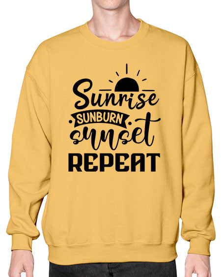 Sunrise sunburn sunset repeat 01# - summer- Sweatshirt - Crew