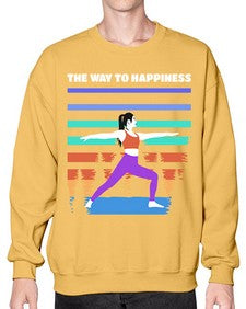 The Way to Happiness 566# - yoga- Sweatshirt - Crew