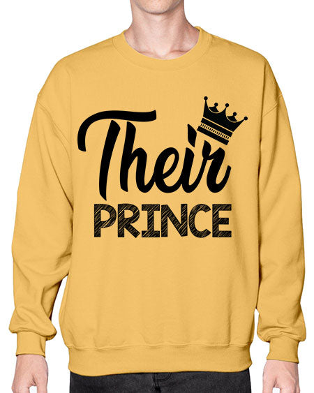 Their prince 20# - black words and phrases- Sweatshirt - Crew