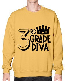 Third Grade Diva 953# - third grade- Sweatshirt - Crew