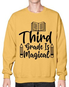 Third Grade Is Magical 961# - third grade- Sweatshirt - Crew