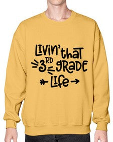 Third Grade Life 967# - third grade- Sweatshirt - Crew