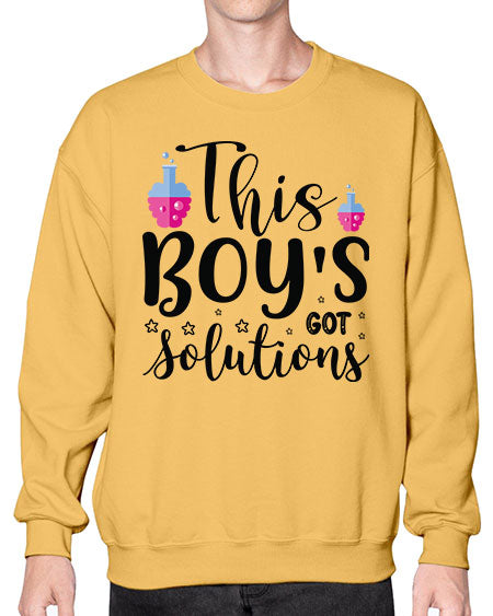 This Boy s Got Solutions 20# - general science- Sweatshirt - Crew