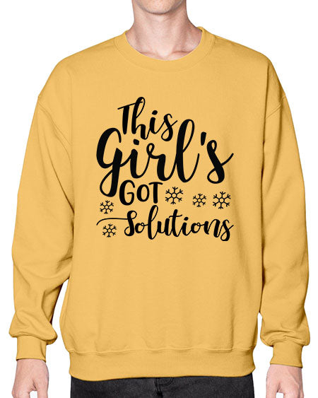 This Girl s Got Solutions 17# - general science- Sweatshirt - Crew