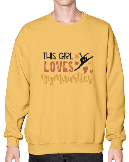 This girl loves gymnastics - cheer- Sweatshirt - Crew