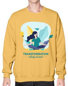 Transformation of Body and Mind 587# - yoga- Sweatshirt - Crew
