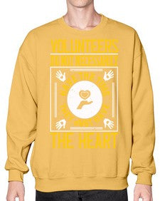 Volunteers do not necessarily have the time they just have the heart Style 13# - volunteer- Sweatshirt - Crew