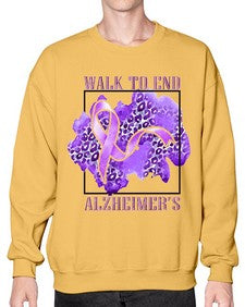 Walk o End AlzheimerS Purple Ribbon 220# - alzheimers- Sweatshirt - Crew