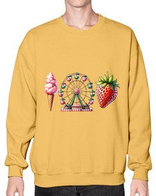 Watercolor Strawberry Fair 1693# - strawberry- Sweatshirt - Crew