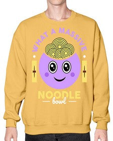 What a Massive Noodle Bowl 1698# - Ramen- Sweatshirt - Crew