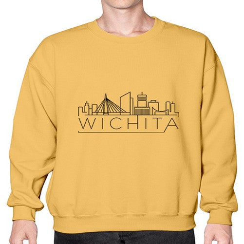 Wichita Minimal Skyline 2130# - cities- Sweatshirt - Crew