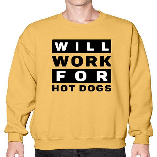 Will Work For Style 1# - dogs- Sweatshirt - Crew