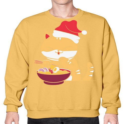 Xmas Kawaii Anime Shiba Inu Eating Ramen 289# - anime- Sweatshirt - Crew