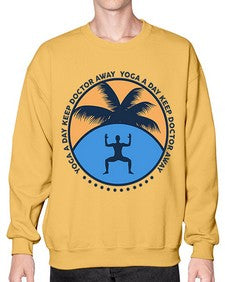Yoga a Day Keep Doctor Away 612# - yoga- Sweatshirt - Crew