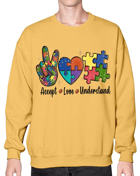 accept love understand 2# - autism- Sweatshirt - Crew