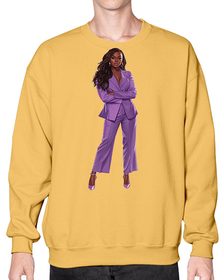 african american girl 3# -  fashion- Sweatshirt - Crew