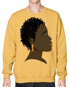 african girl 91# - black girls or women- Sweatshirt - Crew