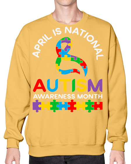 april is national autism awareness 3# - autism- Sweatshirt - Crew