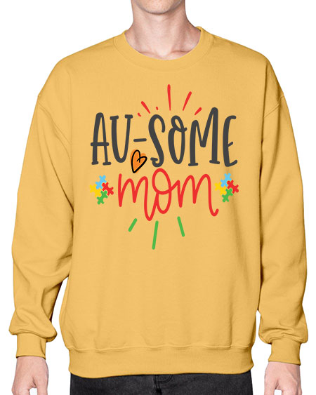 ausome mom Style 4# - autism- Sweatshirt - Crew