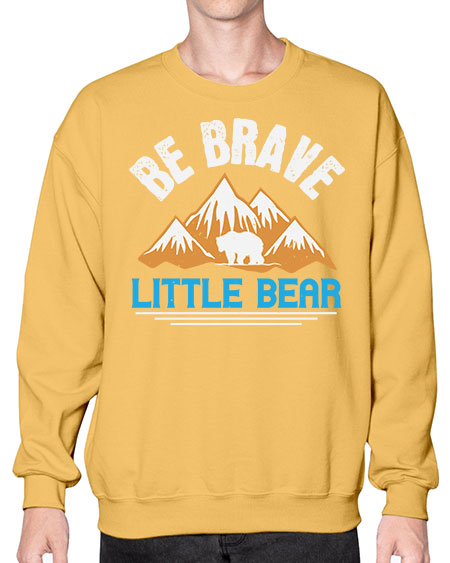 be brave little bear 23# - bears - animals- Sweatshirt - Crew