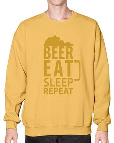 beer eat sleep 644# - beer- Sweatshirt - Crew