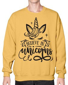 believe in unicorns black 55# - unicorn- Sweatshirt - Crew