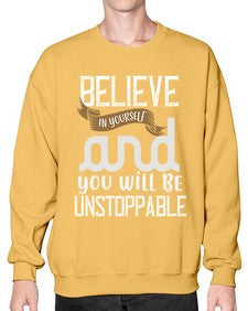 believe in yourself and you will be unstoppable 55# - cooking- Sweatshirt - Crew