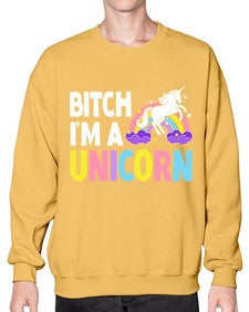 bitch im a unicorn 61# - unicorn- Sweatshirt - Crew
