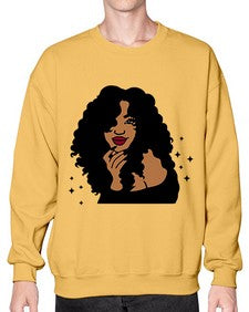 black women - queen 55# - black girls or women- Sweatshirt - Crew