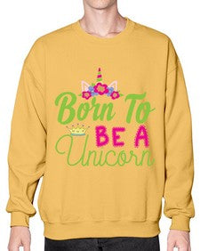born to be a unicorn 63# - unicorn- Sweatshirt - Crew