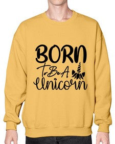 born to be a unicorn 66# - unicorn- Sweatshirt - Crew