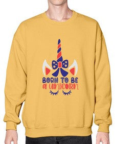 born to be a unicorn 69# - unicorn- Sweatshirt - Crew