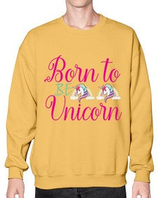 born to be unicorn 73# - unicorn- Sweatshirt - Crew