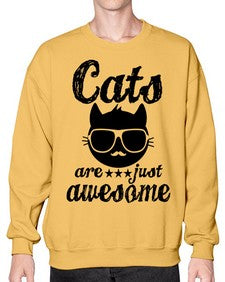 cats are just awesome - cats- Sweatshirt - Crew