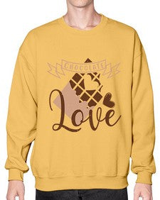 chocolate love 96# - chocolate- Sweatshirt - Crew