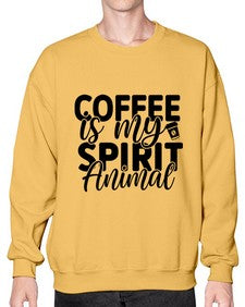 coffee is my spirit animal 820# - tea- Sweatshirt - Crew