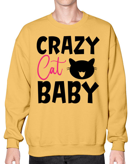 crazy cat baby Style 66# - baby- Sweatshirt - Crew