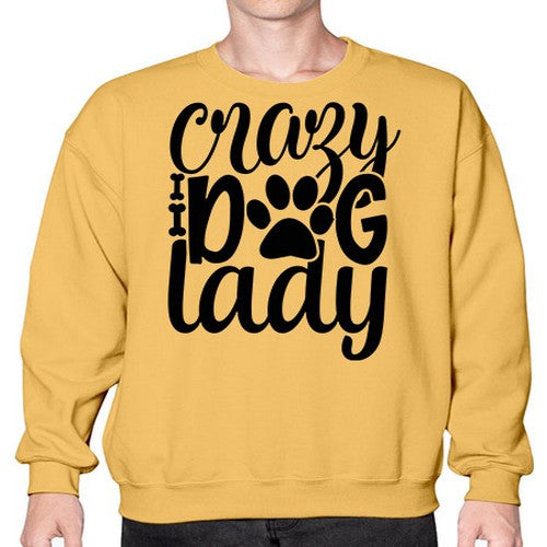 crazy dog lady Style 122# - dogs- Sweatshirt - Crew