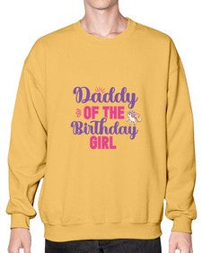 daddy of the birthday girl 90# - unicorn- Sweatshirt - Crew